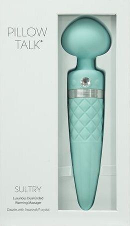 BMS Factory Pillow Talk Cheeky Wand Vibrator Massage 20.5cm Sultry Teal