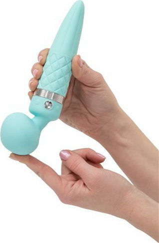 BMS Factory Pillow Talk Cheeky Wand Vibrator Massage 20.5cm Sultry Teal