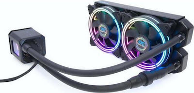 Alphacool Aurora 240 Digital RGB CPU Water Cooling Dual Fan 120mm for Socket AM4/AM5/1200/115x