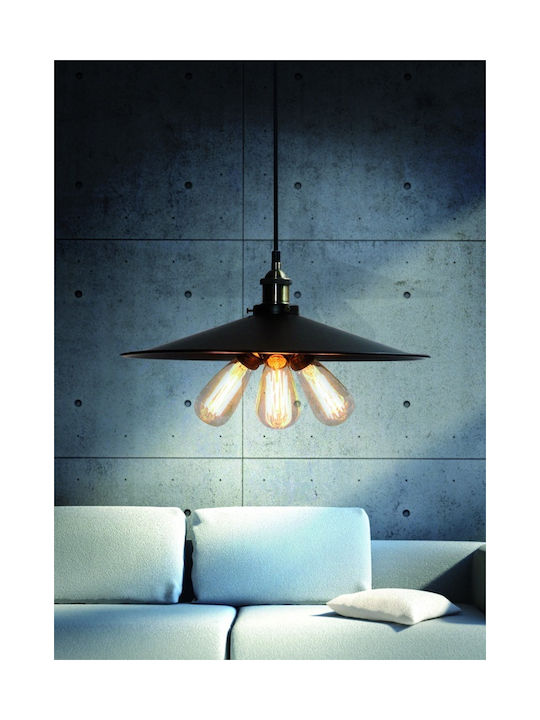 Home Lighting Dakar Pendant Light Suspension for Socket E27 Black