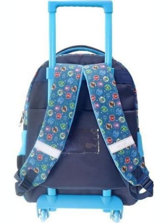 Diakakis PJ Masks School Bag Trolley Elementary, Elementary in Blue color