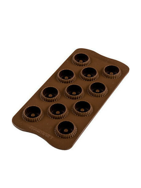 Silikomart No Coating Silicone Chocolates 11 Cups Baking Pan Choco Crown SCG49