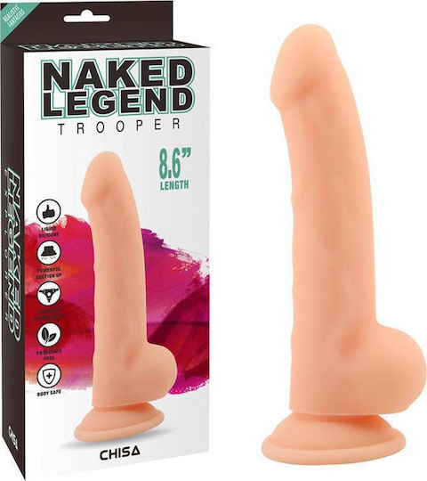 Chisa Novelties Naked Legend Trooper Realistic Dildo with Scrotum & Suction Cup Flesh 22cm CN-101731287