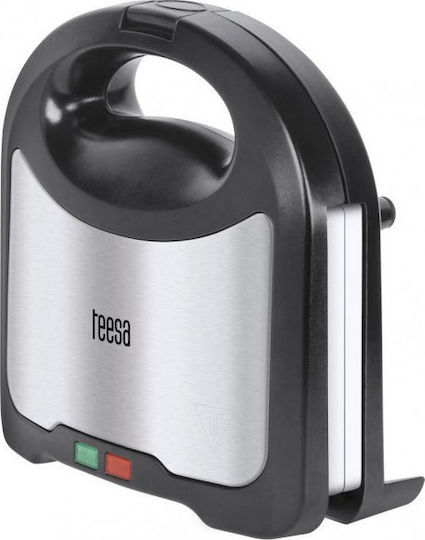 Teesa Τοστιέρα με Κεραμικές Πλάκες για 2 Τοστ 800W Inox