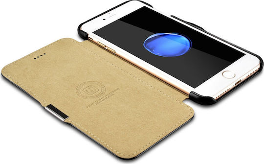 iCarer Vintage Folio Book Δερματίνης Μαύρο (iPhone SE 2022/2020)