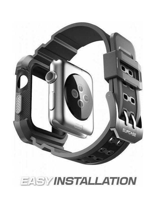 Supcase Unicorn Beetle Pro Plastic Case in Black color for Apple Watch 44mm