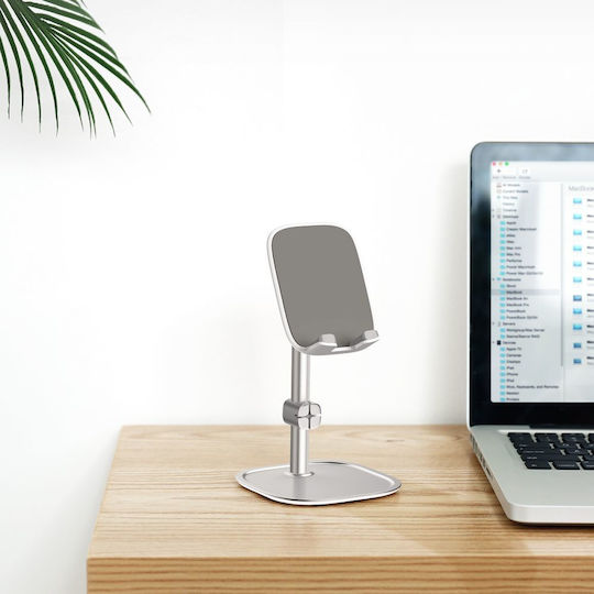 Baseus Literary Youth Desktop Bracket Holder Βάση Γραφείου για Κινητό σε Ασημί χρώμα