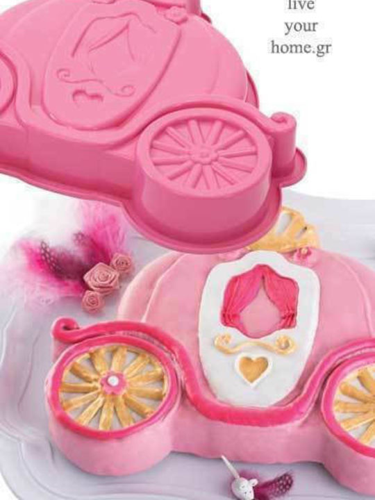Pavoni Chariot Φόρμα Ζαχαροπλαστικής για Κέικ Στρογγυλή από Σιλικόνη 35x35x5.5εκ.