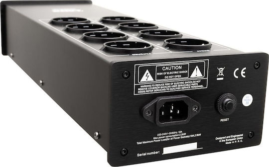 Taga Harmony PF-1000 v.2 v2 Steckdosenleiste mit Überspannungsschutz 8 Positionen mit Schalter und Kabel 0.45m ohne Kabel