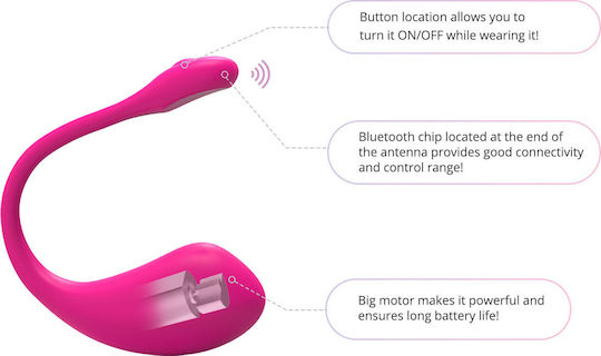 Lovense Lush Mini Vibrator Bullet mit Fernbedienung 20cm Rosa