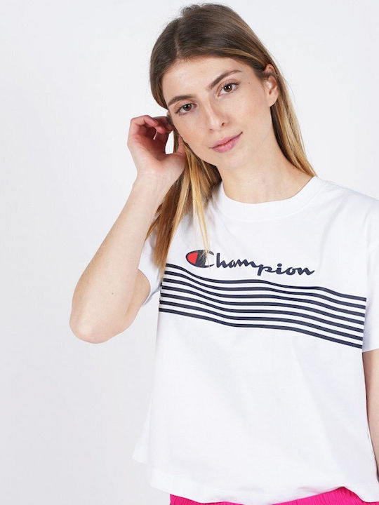 Γυναικείο Crop Top Κοντομάνικο Λευκό