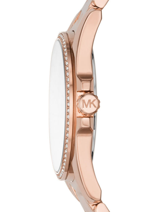 Michael Kors Whitley Γυναικείο Ρολόι 38mm Μπαταρίας με Ροζ Χρυσό Μεταλλικό Μπρασελέ