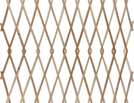 Klappbares Spalier Garten aus Holz mit Rhombus-Rasterdesign in Beige Farbe 200x50cm