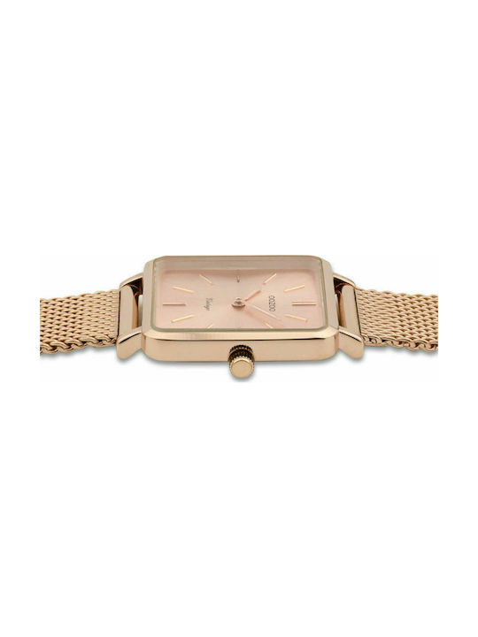 Oozoo Timepieces Vintage Watch with Pink Gold Metal Bracelet