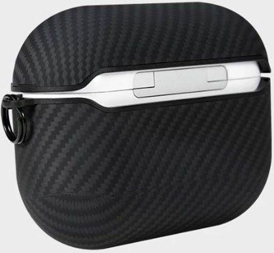 Pitaka AirPal Mini Pro Θήκη Σιλικόνης με Γάντζο σε Μαύρο χρώμα για Apple AirPods Pro