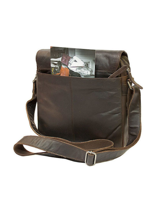 Leather Men's Bag Messenger Brown
