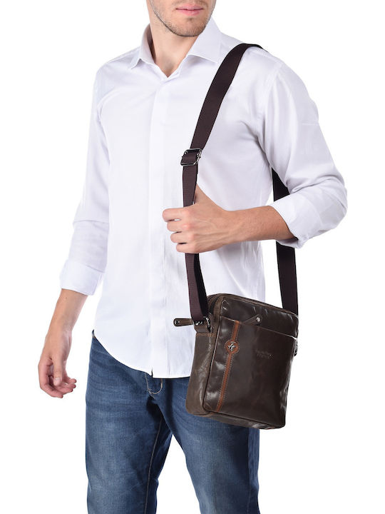 Leather Men's Bag Shoulder / Crossbody Brown