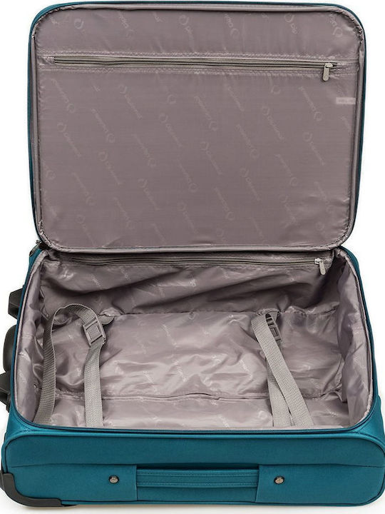 Diplomat ZC980 Cabin Travel Suitcase Fabric Turquoise with 2 Wheels Height 55cm ZC980