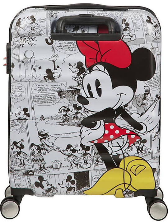 American Tourister Minnie Comics Kids Cabin Hard Suitcase Multicolour with 4 Wheels Height 55cm