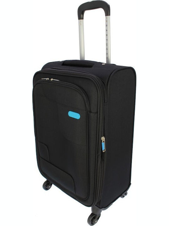 Bartuggi 722-132 Medium Fabric Black Suitcase With 4 Wheels Height 58cm