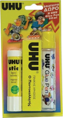 UHU Liquid Glue Stic 21gr + All Purpose Adhesive 35ml + Glue Pen 50ml General Purpose 85ml 26063