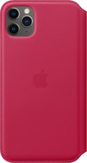 Apple Brieftasche Leder Fuchsie (iPhone 11 Pro Max)
