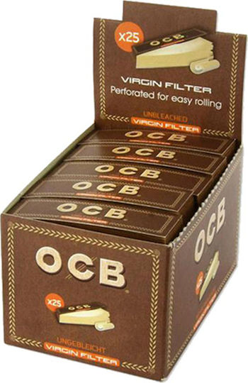 Ocb Τζιβάνες Virgin Unbleached 60mm 1.8cm Καφέ 25 x 50τμχ