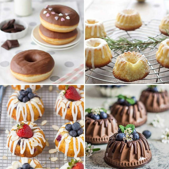 Decora Φόρμα Ζαχαροπλαστικής για Cupcakes/Muffins από Αλουμίνιο 6 Θέσεων 27x18x2.3εκ.