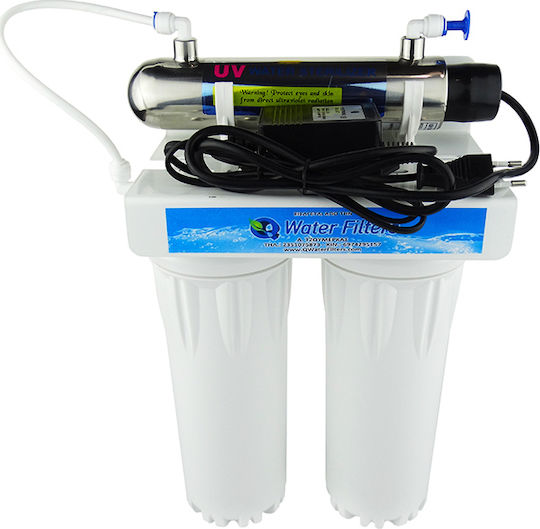 QWaterFilters QUC2-UV Συσκευή Φίλτρου Νερού Διπλή Κάτω Πάγκου Διατομής 1/4'' με Βρυσάκι & Ανταλλακτικό Φίλτρο QWaterFilters QUC2-UV Συσκευή Φίλτρου Νερού Διπλή Κάτω Πάγκου Διατομής 1/4'' με Βρυσάκι & Ανταλλακτικό Φίλτρο