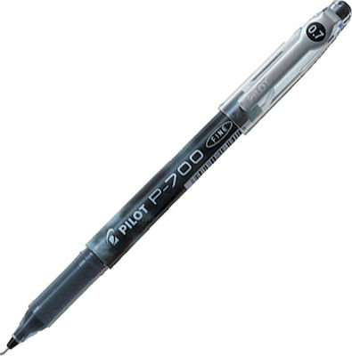 Pilot P-700 Stift Rollerball 0.7mm mit Schwarz Tinte Schwarz Körper