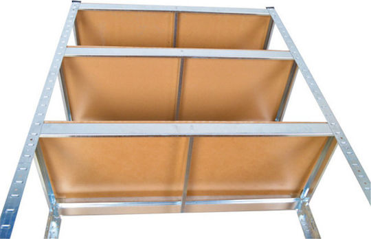 Herzberg Ραφιέρα Dexion Γαλβανιζέ 90x40x180εκ. με 5 Ράφια Συνολικής Αντοχής 875kg