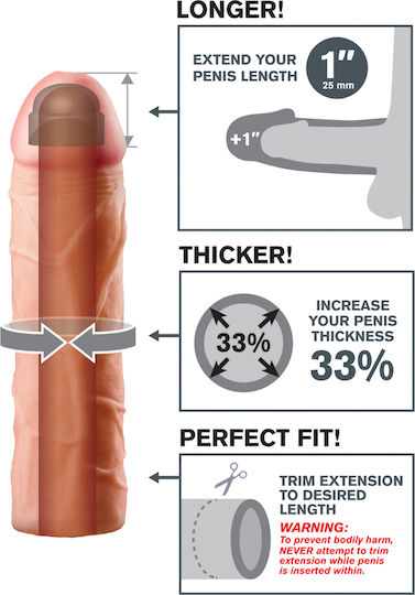 Pipedream Fantasy X-tensions Perfect Extensie De Penis Flesh 18cm