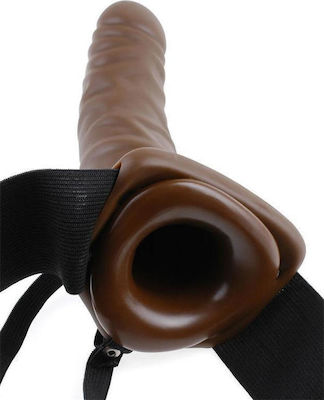 Pipedream Fetish Fantasy Series Vibrating Hollow Strap-on Gurtzeug mit Einzeln Dildo 20cm und Vibration in Fleisch Farbe