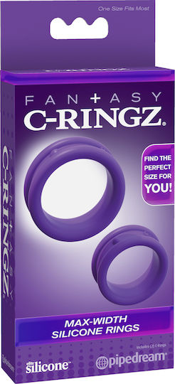 Pipedream Fantasy C-Ringz Max Width Rings Set Inele Cock Silicon Violet PD5805-12
