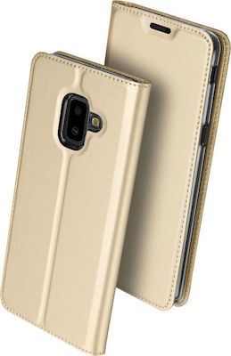 Dux Ducis Skin Pro Book Δερματίνης Χρυσό (Galaxy J6+)