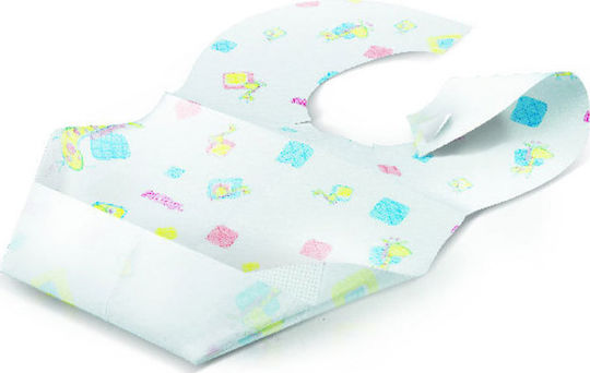 Nuby Wasserdichte Baby Lätzchen Papier Einweg mit Bügelverschluss und Schlaufe Mehrfarbig 10 Stück