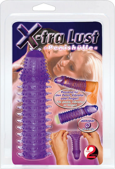 You2Toys Xtra Lust Penis Sleeve Purple 14.5cm