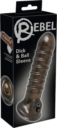 You2Toys Rebel Dick & Ball Sleeve Black 18cm