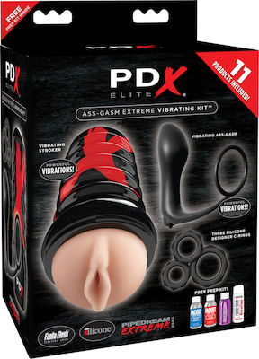 Pipedream PDX Elite Ass-gasm Vibrating Kit Masturbator Vagina