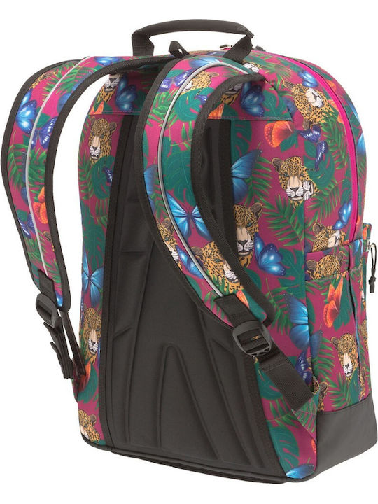 Polo Reflective School Bag Backpack Junior High-High School Multicolored