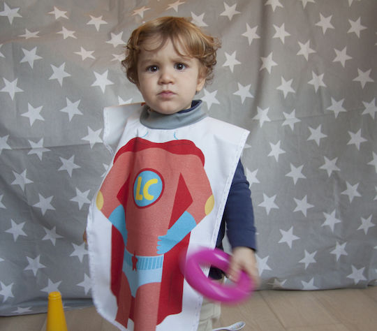 Little Champions Ποδιά Υφασμάτινη με Ενιαίο Λαιμό Bib Big Σούπερ Ήρωας
