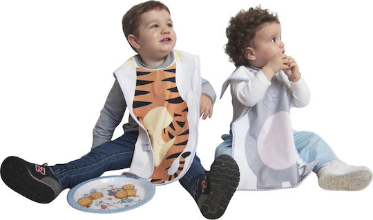 Little Champions Ποδιά Υφασμάτινη με Ενιαίο Λαιμό Bib Big Ελεφαντάκι