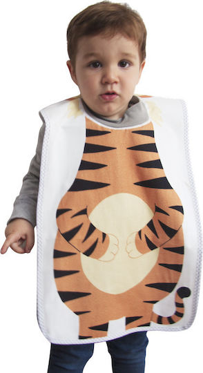 Little Champions Ποδιά Υφασμάτινη με Ενιαίο Λαιμό Bib Big Τίγρη