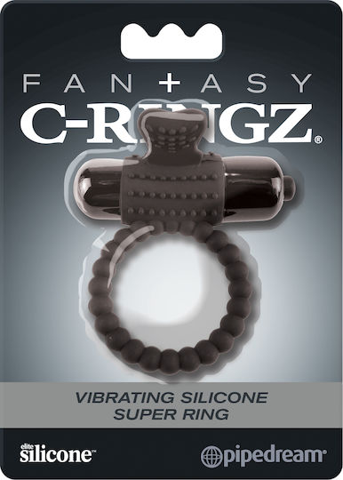 Pipedream Fantasy C-Ringz Vibrating Silicone Super Ring Black