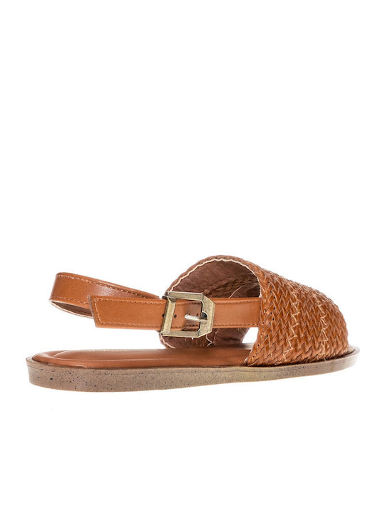Women's Flat Sandals in Brown Color