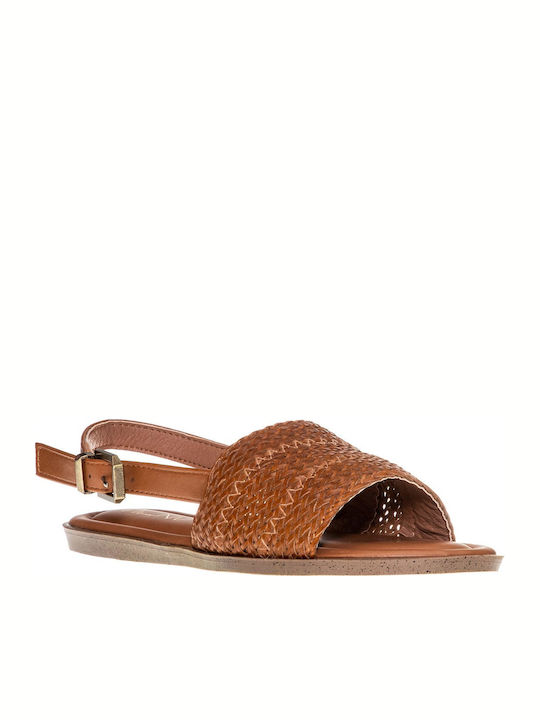 Women's Flat Sandals in Brown Color