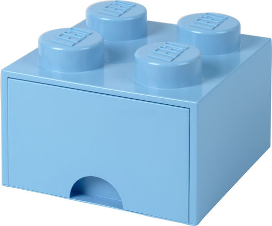 LEGO Παιδικό Κουτί Αποθήκευσης από Πλαστικό 4 Knobs Γαλάζιο 25x25x18cm