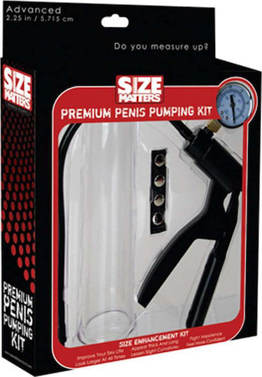 XR Premium Penis Pumping Kit Intermediate Size Τρόμπα Πέους Διάφανη