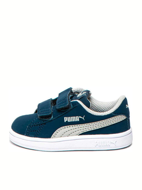 Puma Παιδικό Sneaker Smash με Σκρατς Navy Μπλε