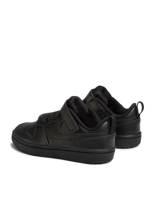 Court Court Borough Low 2 Kids Sports Shoes Basketball with Hoop & Loop Closure Black